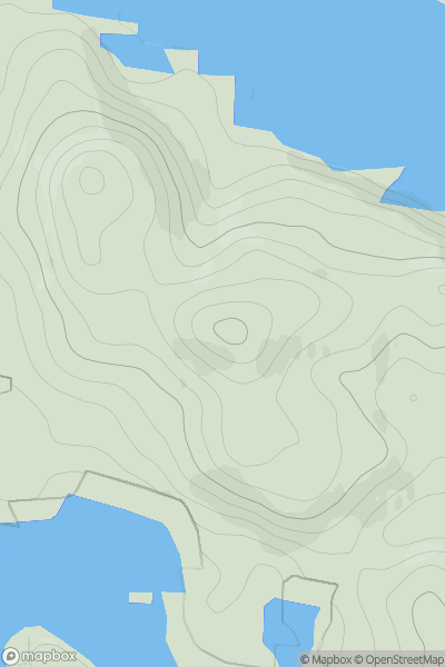 Thumbnail image for Beinn a' Charnain [North Uist, South Uist and Nearby Islands] [NF889563] showing contour plot for surrounding peak